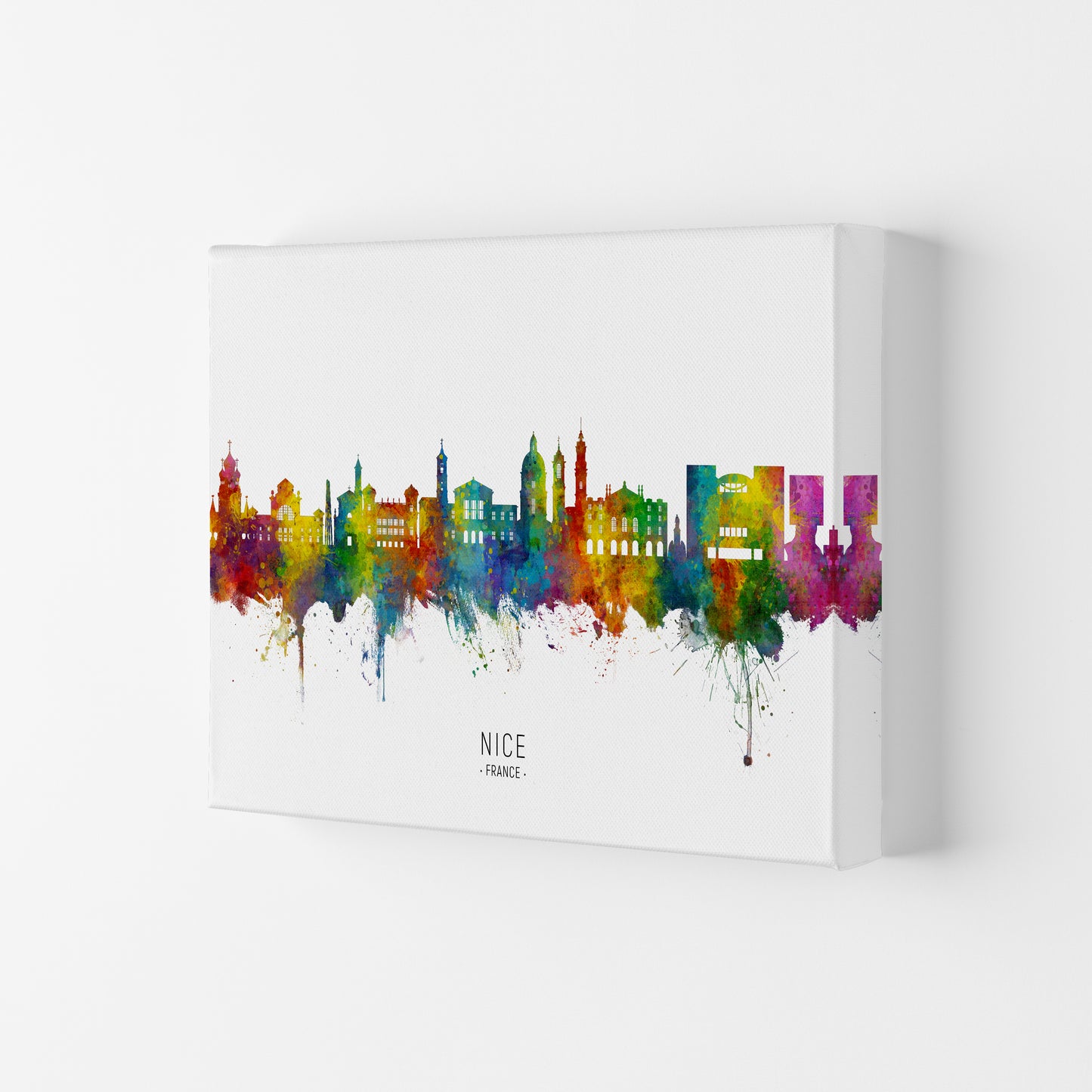 Nice France Skyline Art Print by Michael Tompsett Canvas