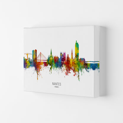 Nantes France Skyline Art Print by Michael Tompsett Canvas