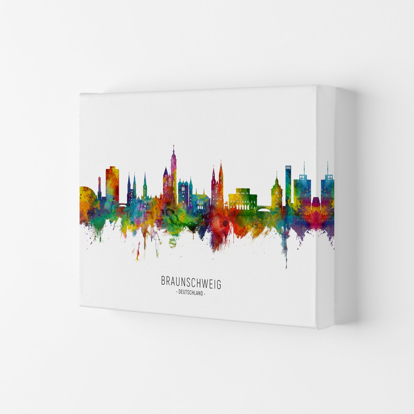 Braunschweig Deutschland Skyline Print by Michael Tompsett Canvas