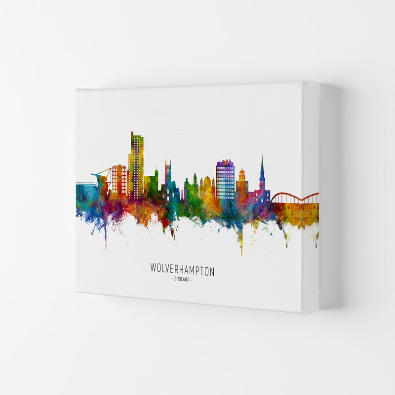 Wolverhampton England Skyline Art Print by Michael Tompsett Canvas