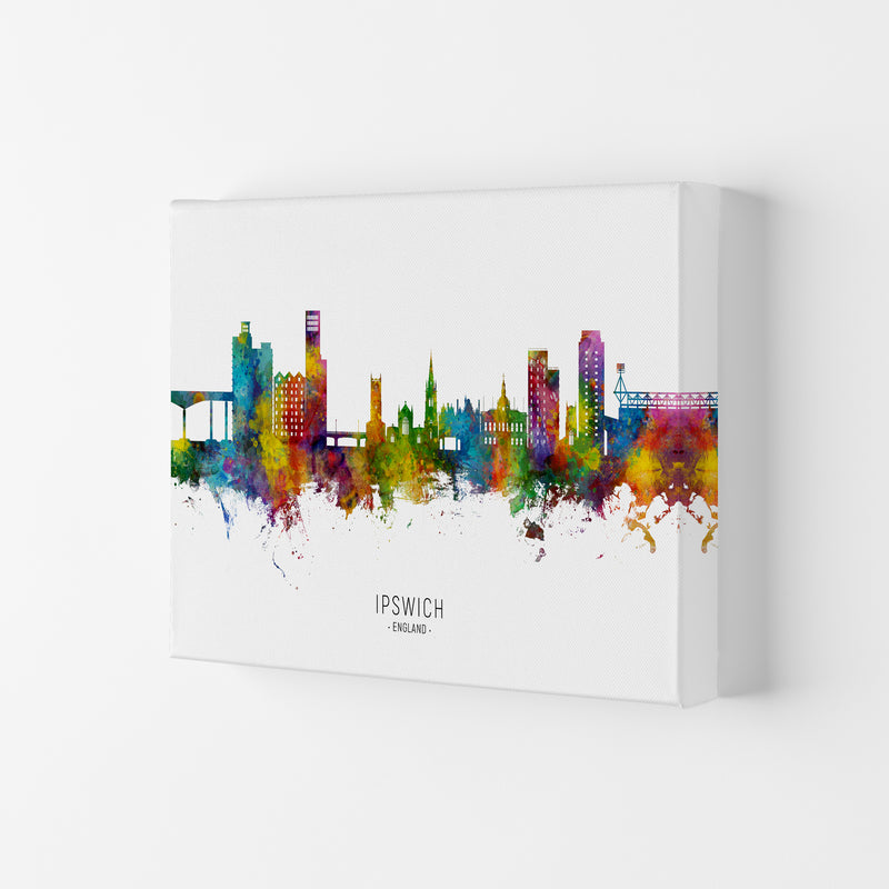 Ipswich England Skyline Art Print by Michael Tompsett Canvas