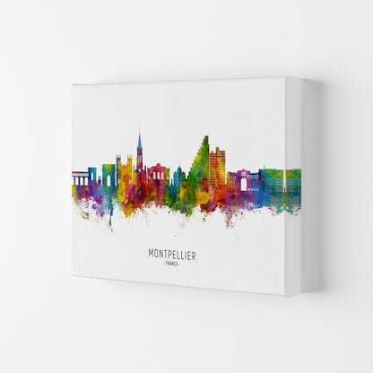 Montpellier France Skyline Art Print by Michael Tompsett Canvas