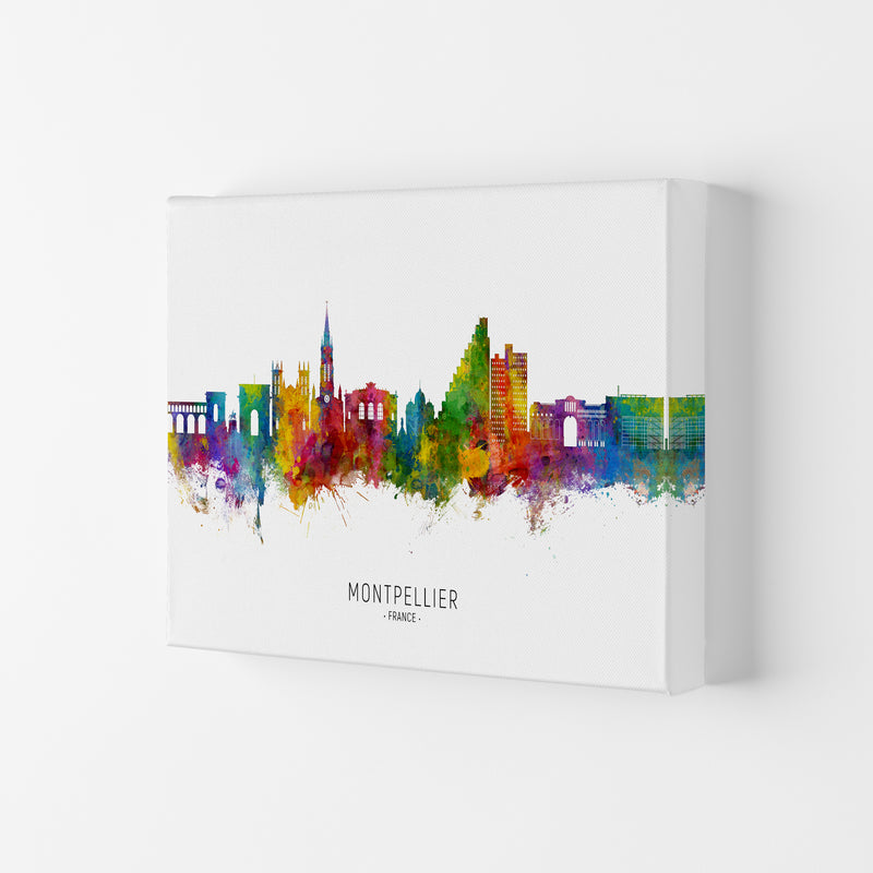 Montpellier France Skyline Art Print by Michael Tompsett Canvas