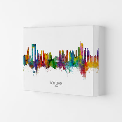 Benidorm Spain Skyline Art Print by Michael Tompsett Canvas