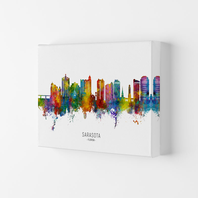 Sarasota Florida Skyline Art Print by Michael Tompsett Canvas