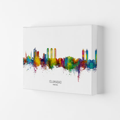 Islamabad Pakistan Skyline Art Print by Michael Tompsett Canvas