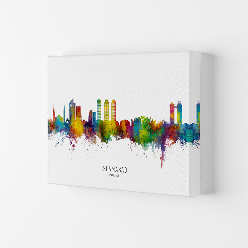 Islamabad Pakistan Skyline Art Print by Michael Tompsett Canvas