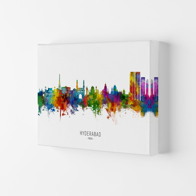 Hyderabad India Skyline Art Print by Michael Tompsett Canvas