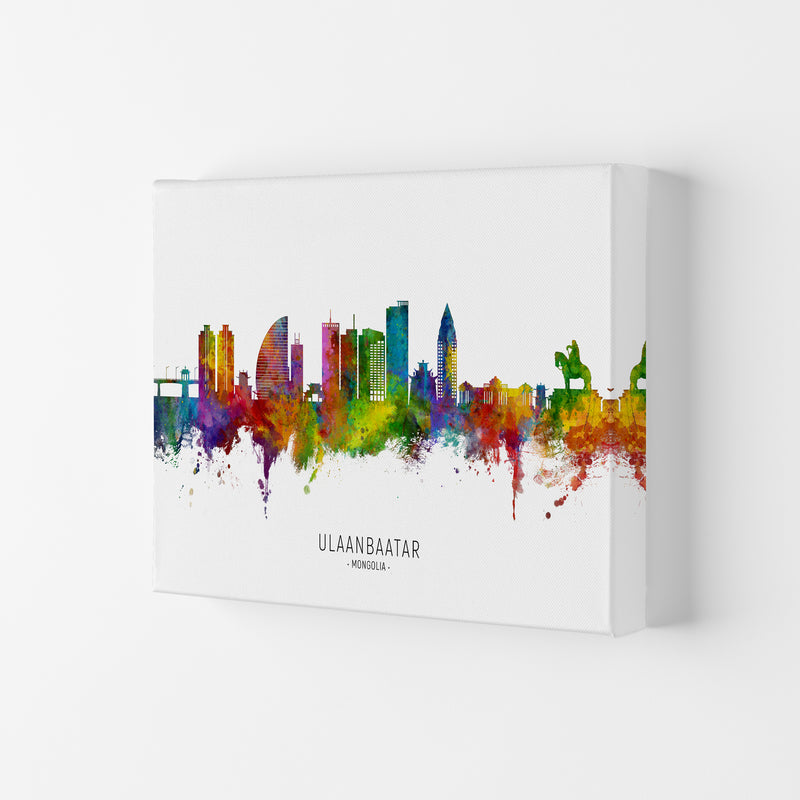 Ulaanbaatar Mongolia Skyline Art Print by Michael Tompsett Canvas