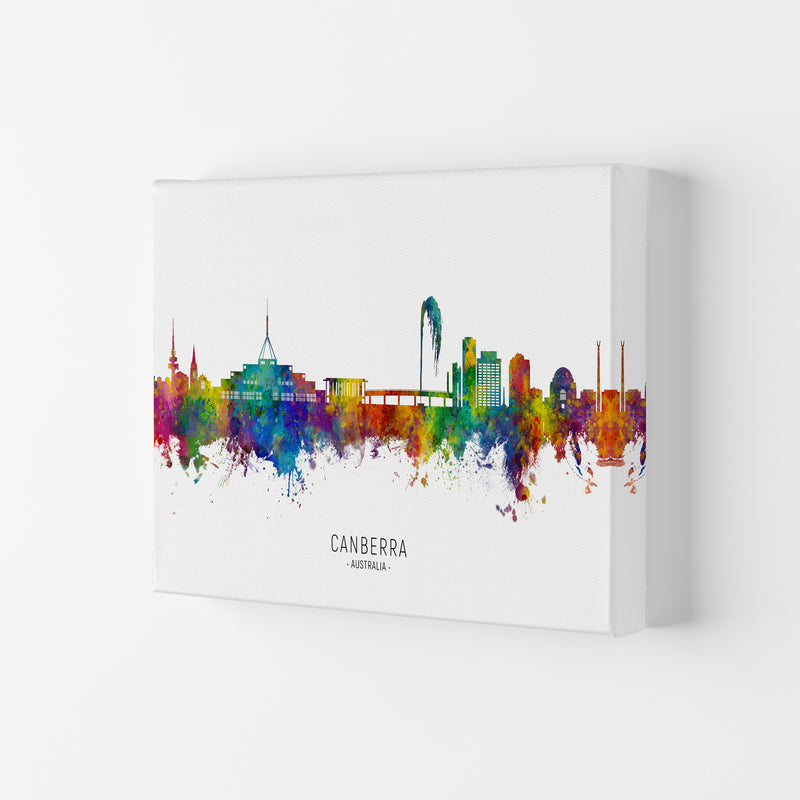 Canberra Australia Skyline Art Print by Michael Tompsett Canvas