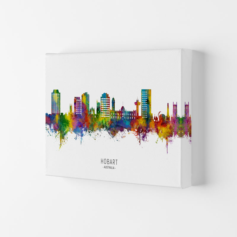Hobart Australia Skyline Art Print by Michael Tompsett Canvas