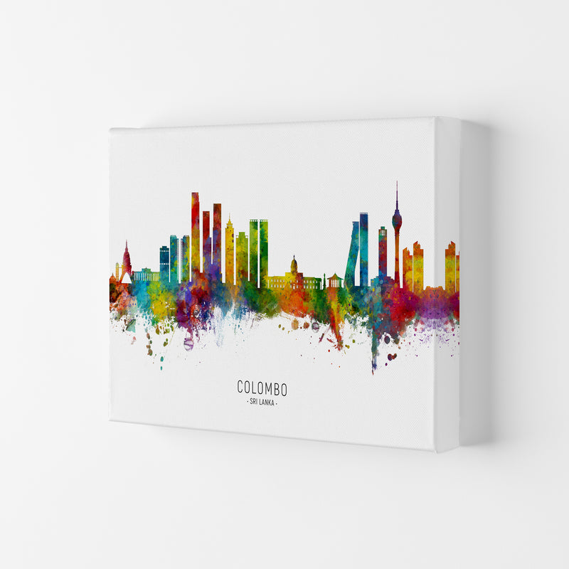 Colombo Sri Lanka Skyline Art Print by Michael Tompsett Canvas