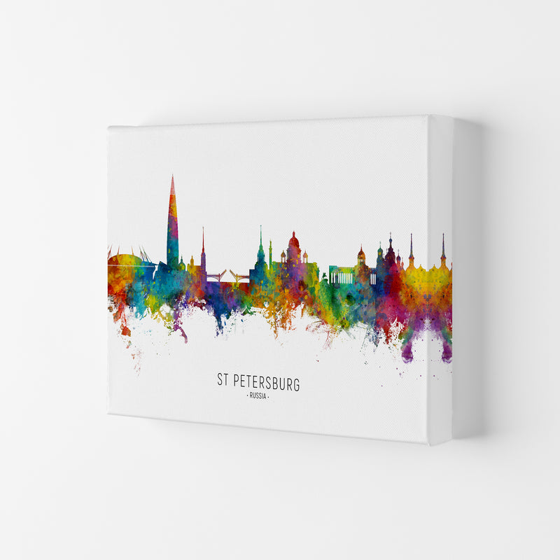 St Petersburg Russia Skyline Art Print by Michael Tompsett Canvas