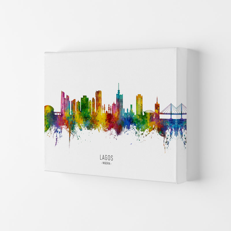 Lagos Nigeria Skyline Art Print by Michael Tompsett Canvas