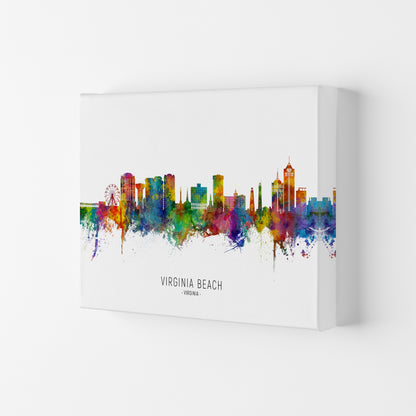 Virginia Beach Virginia Skyline  Art Print by Michael Tompsett Canvas
