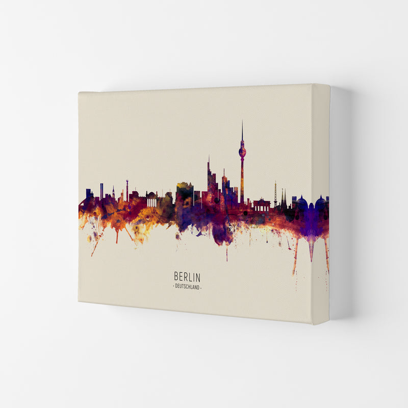 Berlin Deutschland Skyline Autumn City Name Art Print by Michael Tompsett Canvas