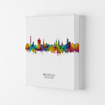 Bielefeld Deutschland Skyline Portrait Art Print by Michael Tompsett Canvas