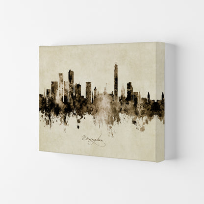 Birmingham England Skyline Vintage Art Print by Michael Tompsett Canvas