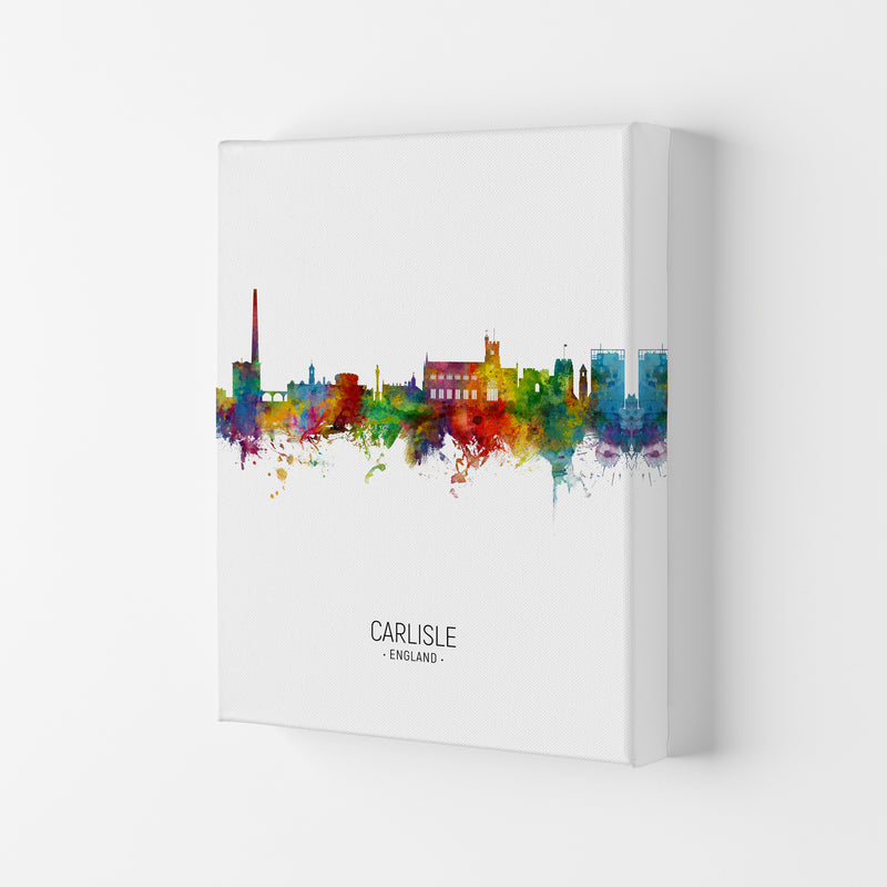 Carlisle England Skyline Portrait Art Print by Michael Tompsett Canvas