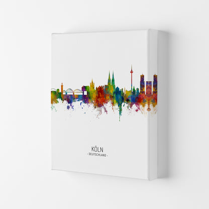 Cologne Germany Skyline Portrait Art Print by Michael Tompsett Canvas