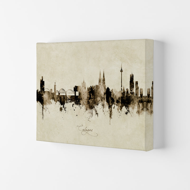 Cologne Germany Skyline Vintage Art Print by Michael Tompsett Canvas