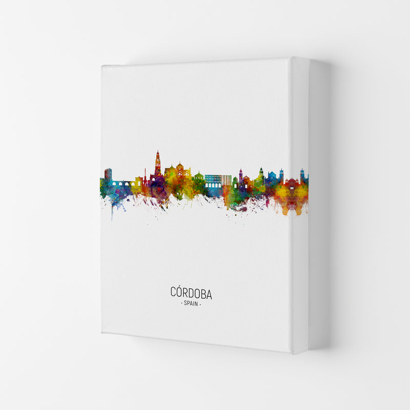 Cordoba Spain Skyline Portrait Art Print by Michael Tompsett Canvas