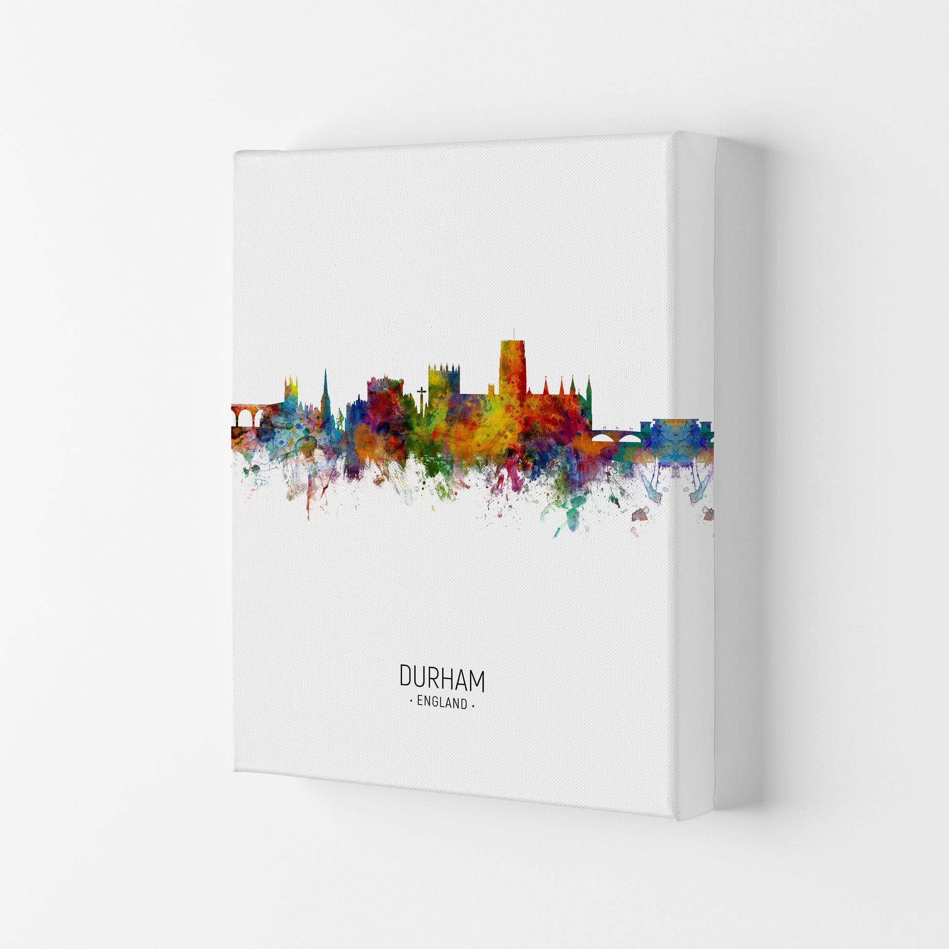 Durham England Skyline Portrait Art Print by Michael Tompsett Canvas