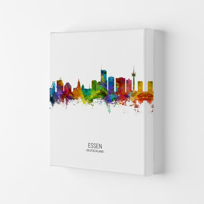 Essen Germany Skyline Portrait Art Print by Michael Tompsett Canvas