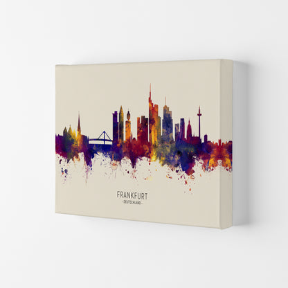 Frankfurt Deutschland Skyline Autumn City Name Art Print by Michael Tompsett Canvas