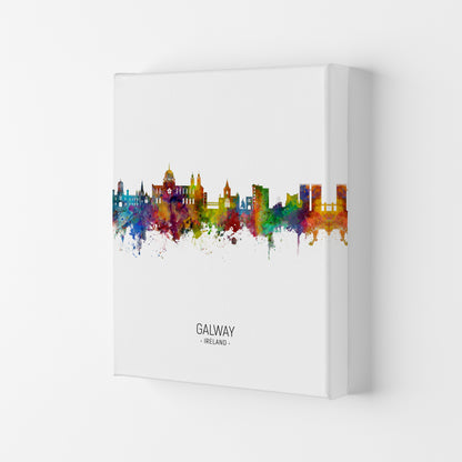Galway Ireland Skyline Portrait Art Print by Michael Tompsett Canvas