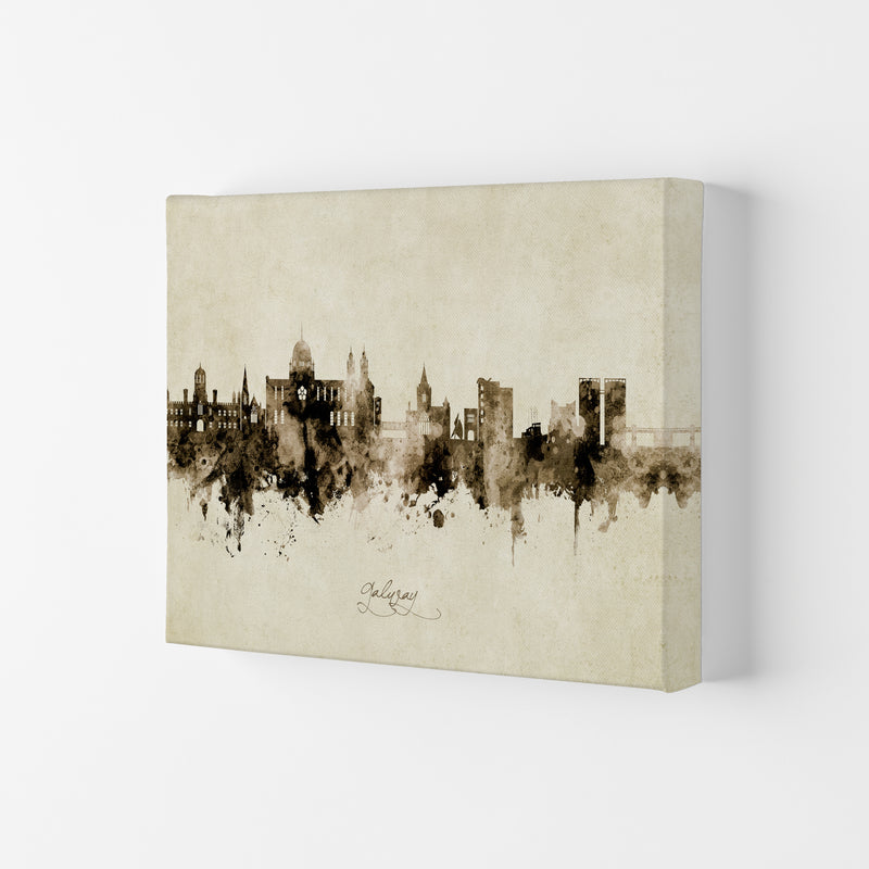 Galway Ireland Skyline Vintage Art Print by Michael Tompsett Canvas