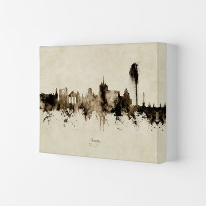 Geneva Switzerland Skyline Vintage Art Print by Michael Tompsett Canvas