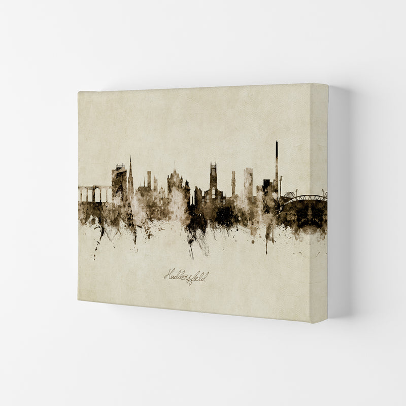 Huddersfield England Skyline Vintage Art Print by Michael Tompsett Canvas