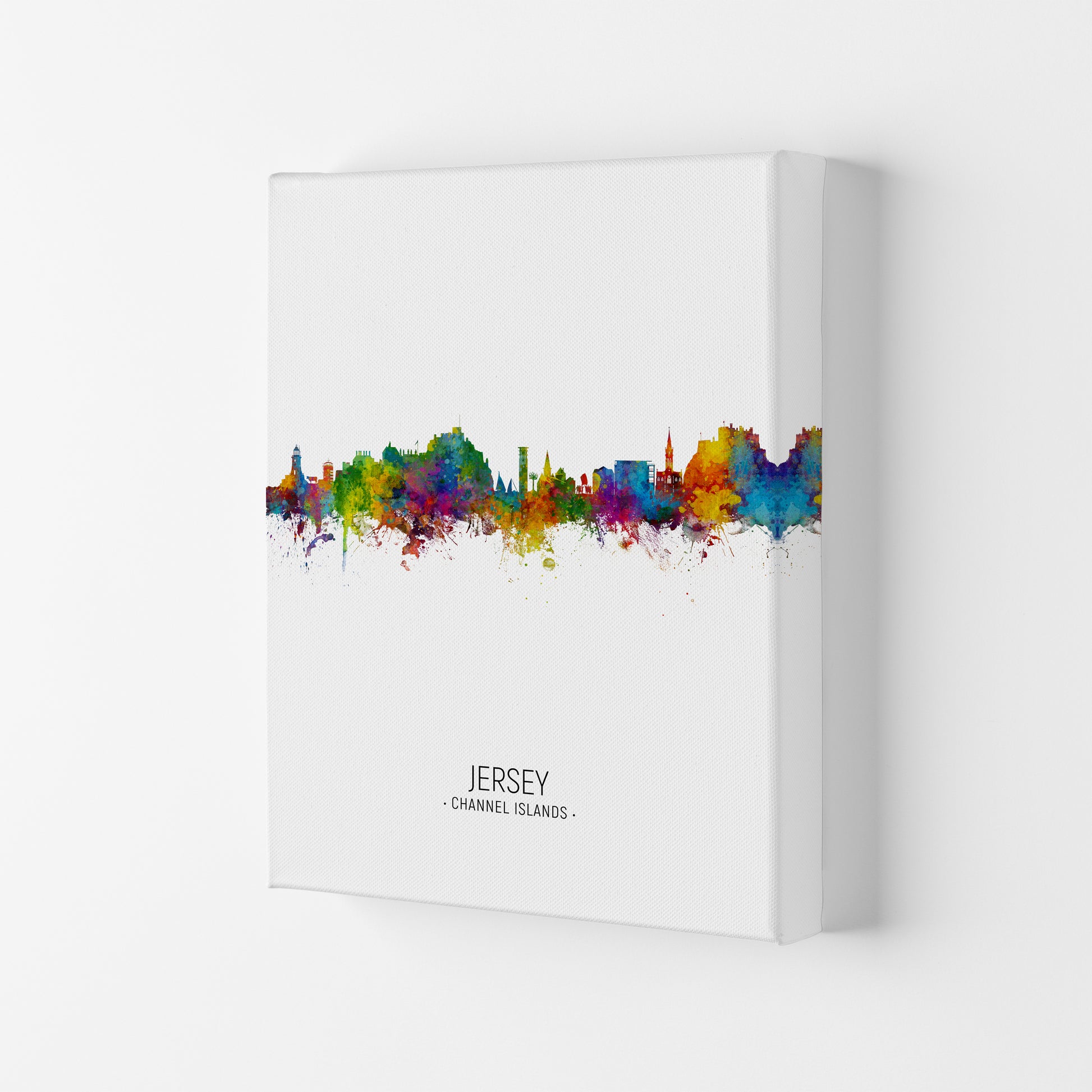 Jersey Channel Islands Skyline Portrait Art Print by Michael Tompsett Canvas