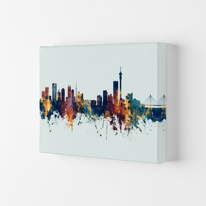 Johannesburg South Africa Skyline Blue Orange Art Print by Michael Tompsett Canvas