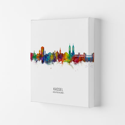 Kassel Germany Skyline Portrait Art Print by Michael Tompsett Canvas