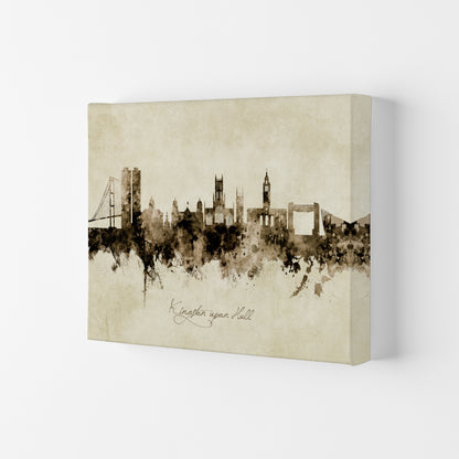Kingston Upon Hull England Skyline Vintage Art Print by Michael Tompsett Canvas