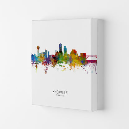 Knoxville Tennessee Skyline Portrait Art Print by Michael Tompsett Canvas