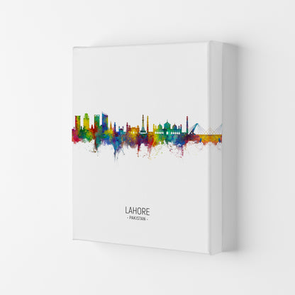 Lahore Pakistan Skyline Portrait Art Print by Michael Tompsett Canvas