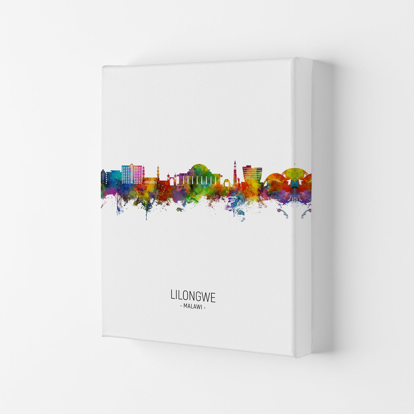 Lilongwe Malawi Skyline Portrait Art Print by Michael Tompsett Canvas