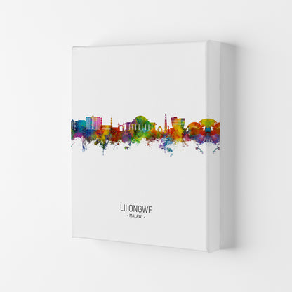 Lilongwe Malawi Skyline Portrait Art Print by Michael Tompsett Canvas