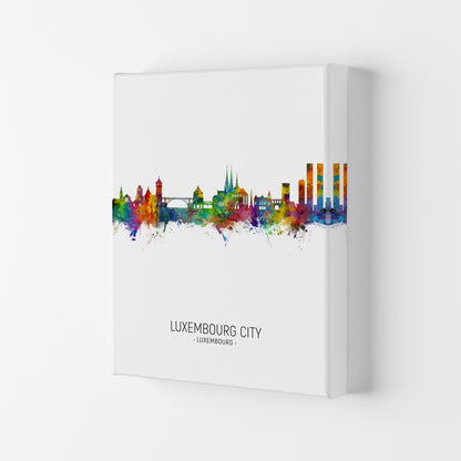 Luxembourg City Luxembourg Skyline Portrait Art Print by Michael Tompsett Canvas