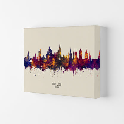 Oxford England Skyline Autumn City Name Art Print by Michael Tompsett Canvas