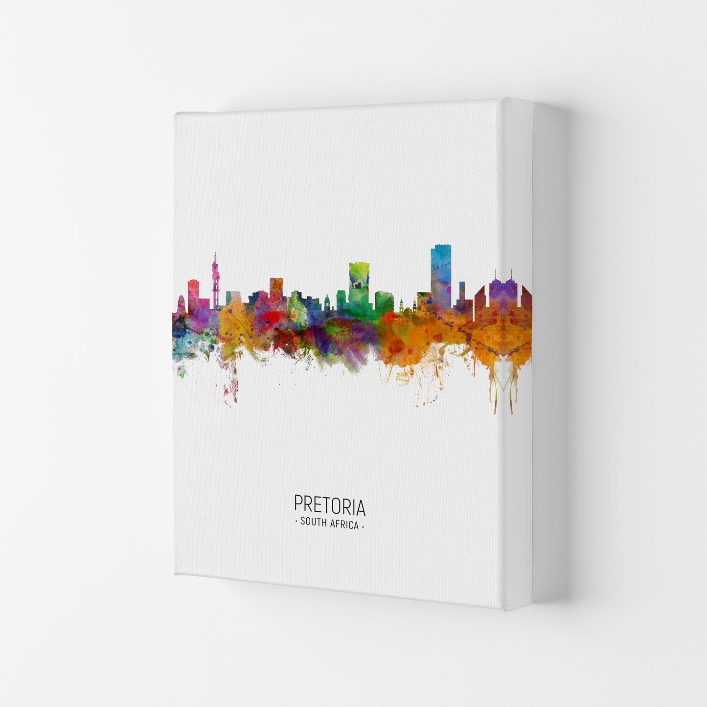 Pretoria South Africa Skyline Portrait Art Print by Michael Tompsett Canvas