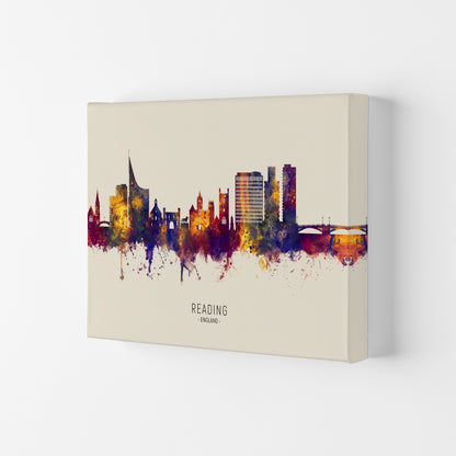 Reading England Skyline Autumn City Name Art Print by Michael Tompsett Canvas