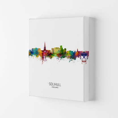 Solihull England Skyline Portrait Art Print by Michael Tompsett Canvas