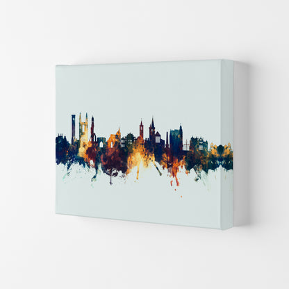 St Andrews Scotland Skyline Blue Orange Art Print by Michael Tompsett Canvas
