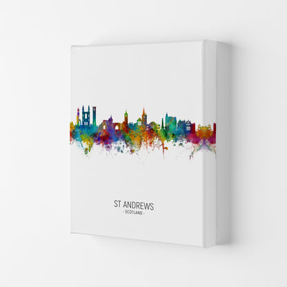 St Andrews Scotland Skyline Portrait Art Print by Michael Tompsett Canvas
