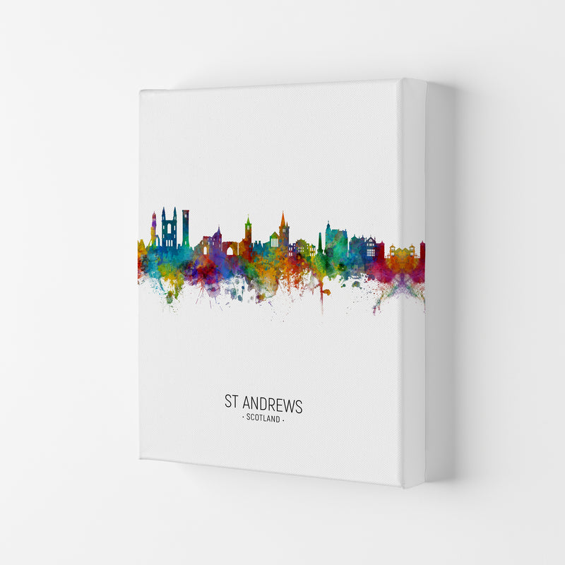 St Andrews Scotland Skyline Portrait Art Print by Michael Tompsett Canvas