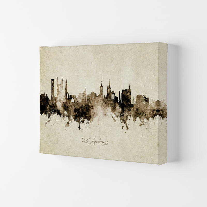 St Andrews Scotland Skyline Vintage Art Print by Michael Tompsett Canvas